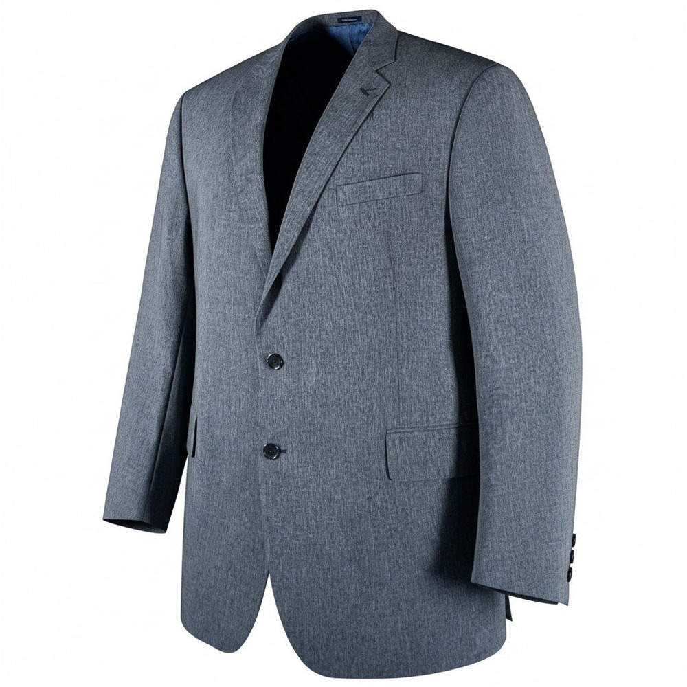 Stafford Tailored Culture Men's Glossy Gray Two Button Blazer Sport Coat Jacket